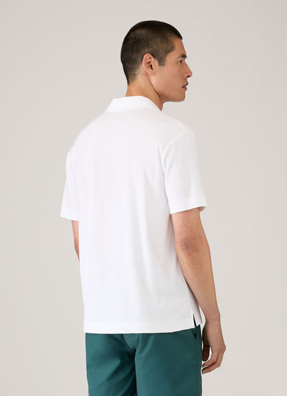 Mens Towelling Polo Shirt In White Mpol1574 Whaa