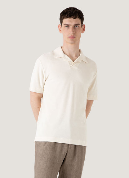 Mens Undyed Towelling Polo Shirt In Undyed Mpol1574U Nuab