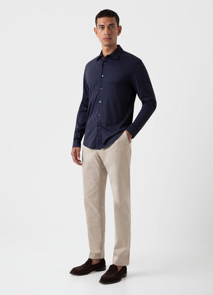 Ls Jersey Shirt In Navy