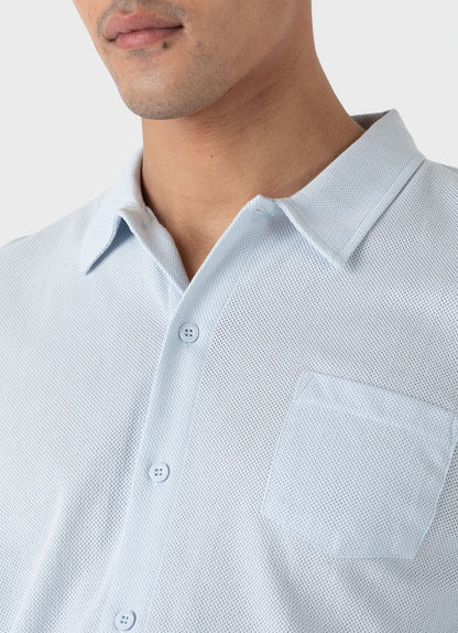 Mens Riviera Shirt In Light Blue Msht2072 Buud