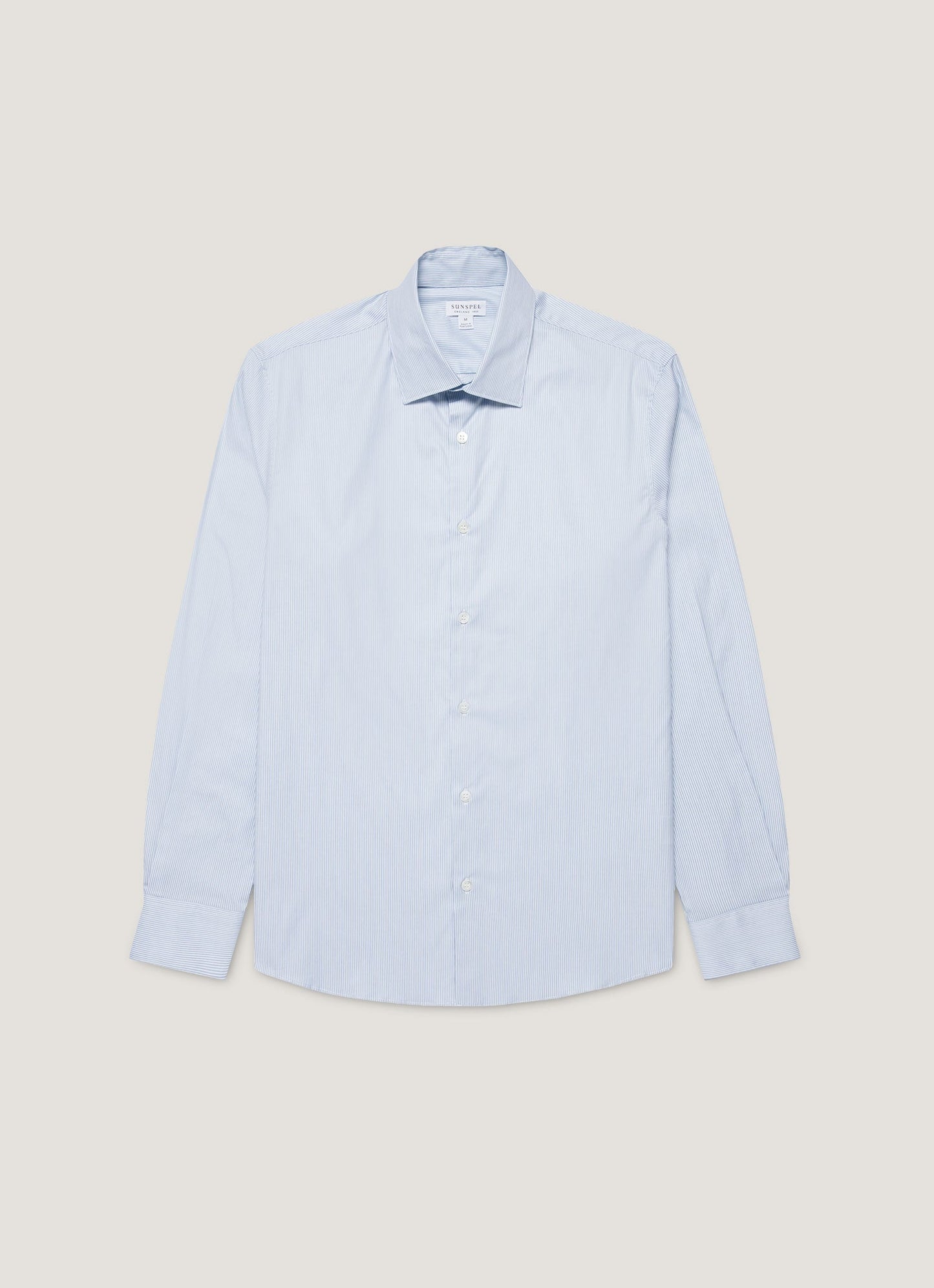 Mens Cotton Stretch Shirt In Light Blue White Msht2124 Stmd