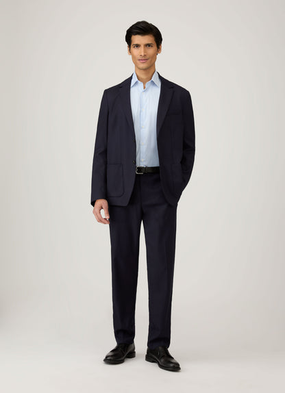 Mens Cotton Stretch Shirt In Light Blue White Msht2124 Stmd
