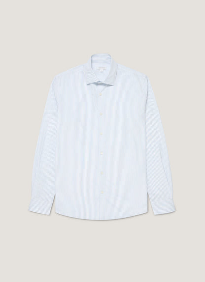 Mens Cutaway Collar Shirt In White Light Blue Msht2126 Stnw