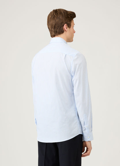 Mens Cutaway Collar Shirt In White Light Blue Msht2126 Stnw