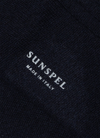 Mens Cashmere Ribbed Socks In Navy Msoc9050 Buaa1
