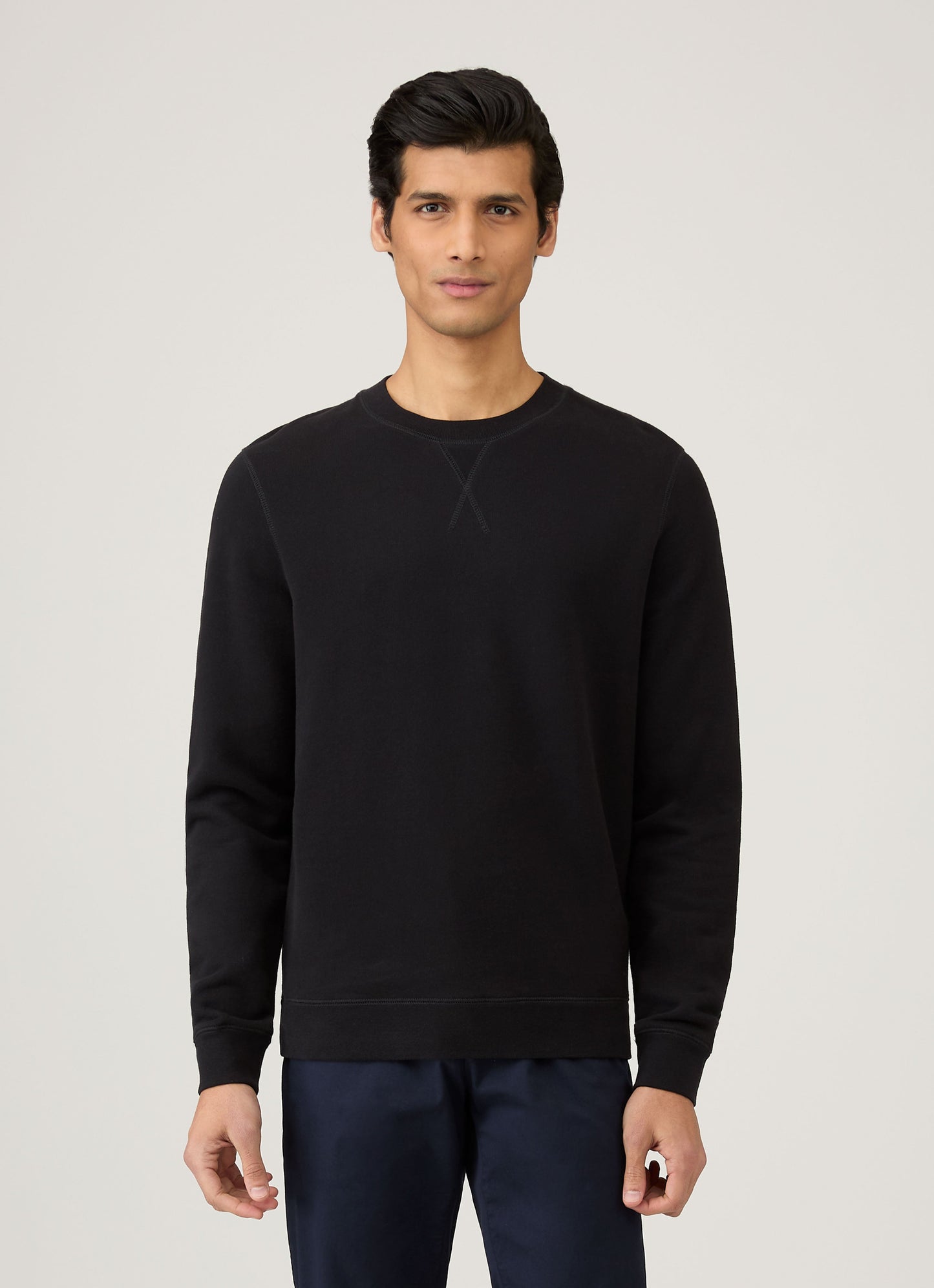Mens Cotton Loopback Sweatshirt Black Mswe1516