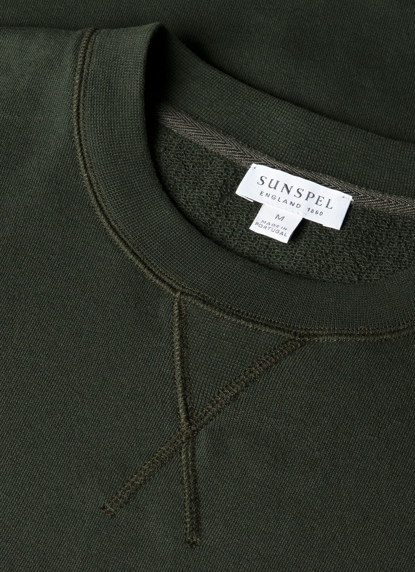 Mens Loopback Sweatshirt In Dark Green Mswe1516 Gnin