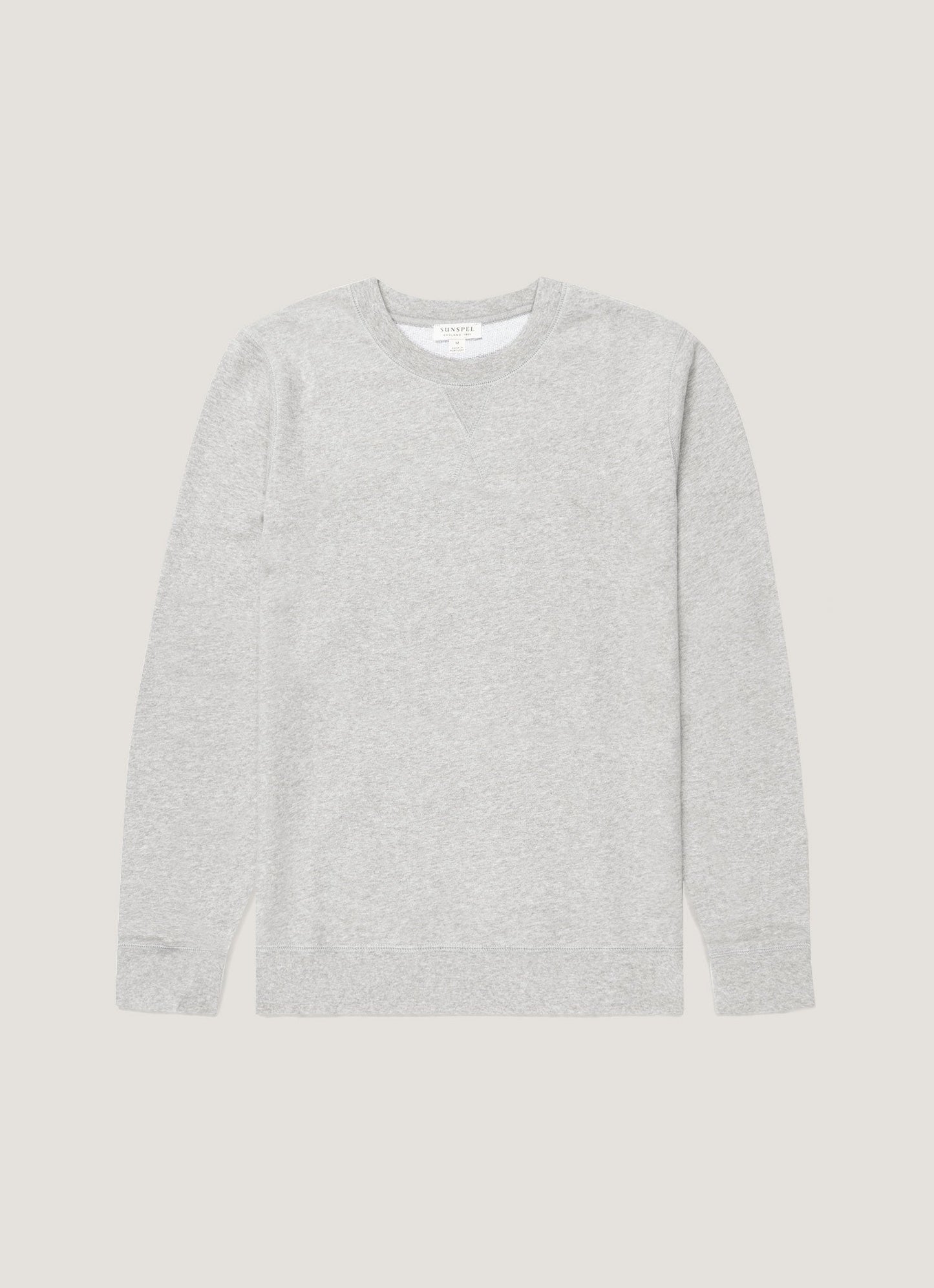 Mens Cotton Loopback Sweatshirt In Grey Melange Mswe1516