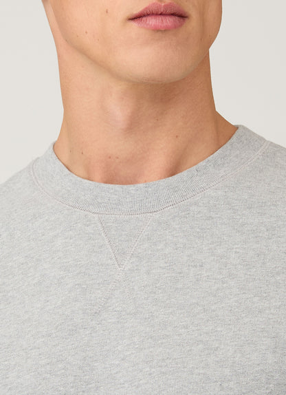 Mens Cotton Loopback Sweatshirt In Grey Melange Mswe1516