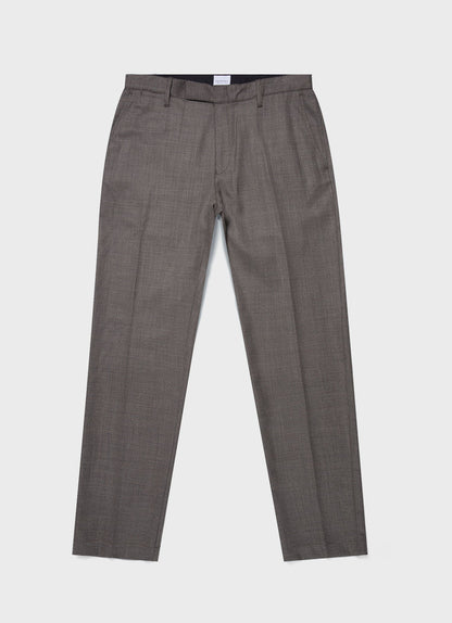 Mens Travel Wool Trouser In Dark Stone Melange Mtrs3089 Whhn