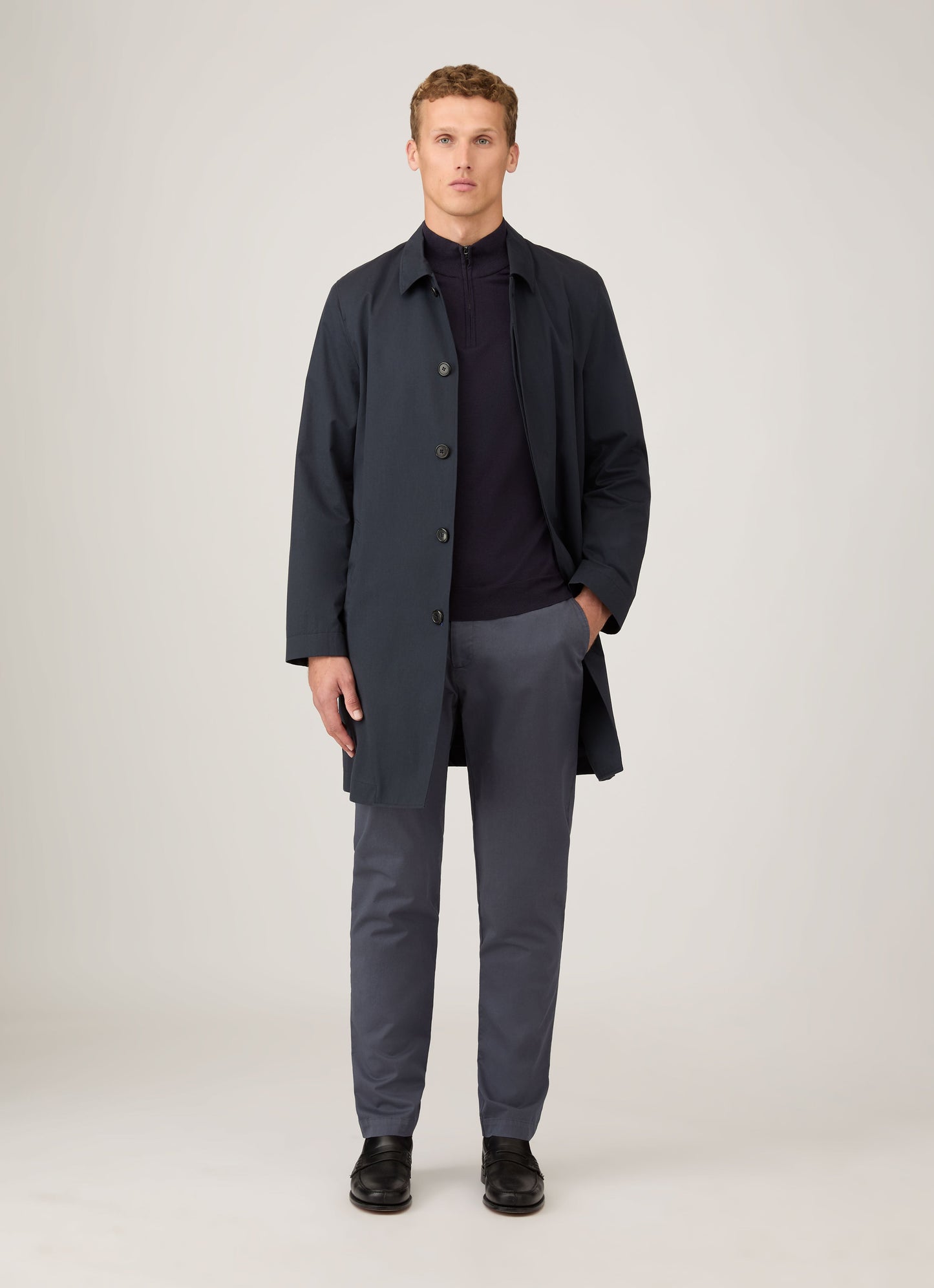 Mens Slim Fit Chino In Slate Blue Mtrs3102 Buua