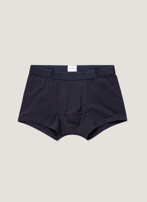 Mens Stretch Cotton Trunks In Navy