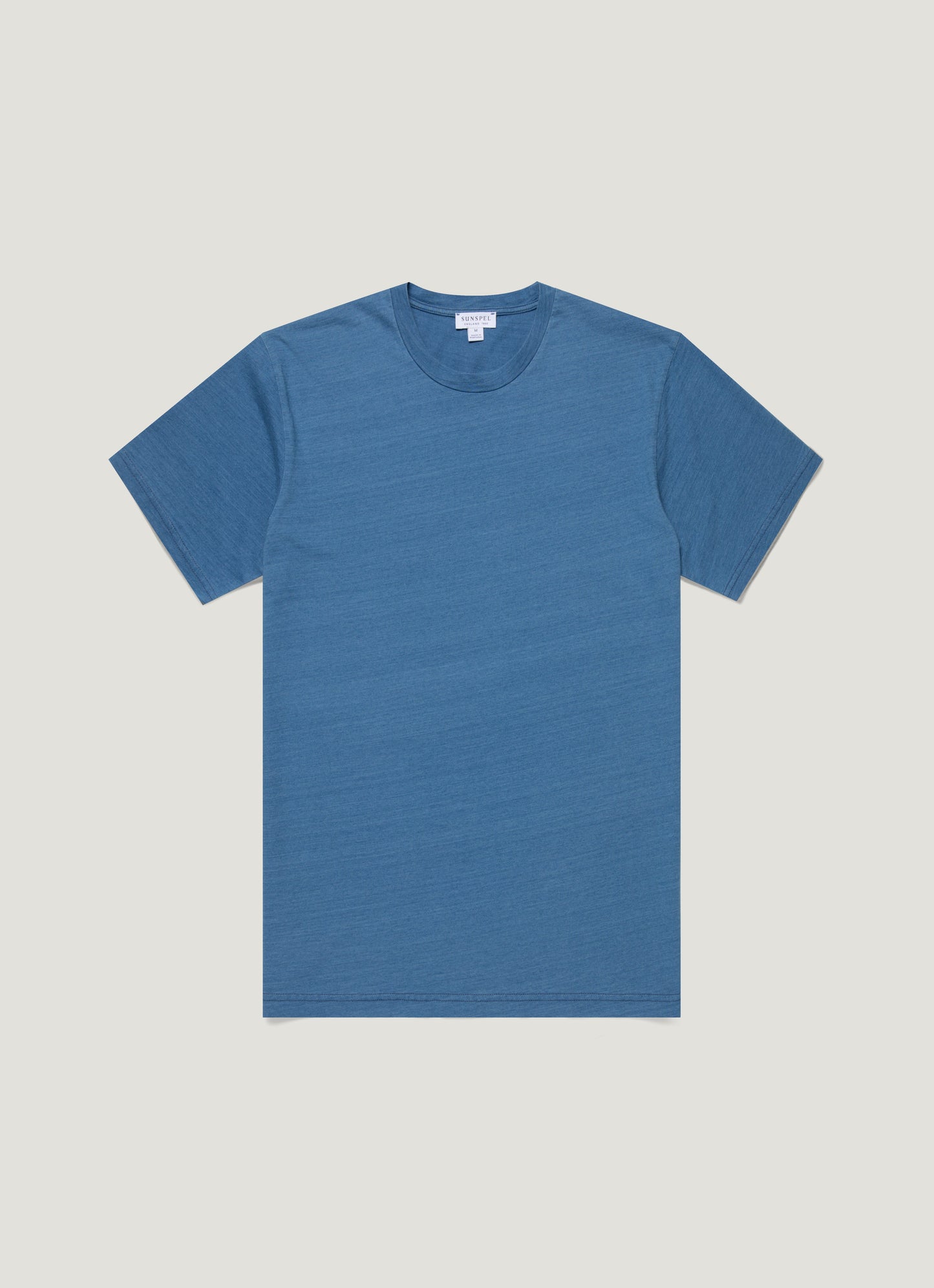 Mens Riviera Midweight Tshirt In Mid Indigo Wash Mtsh0007D Buvz