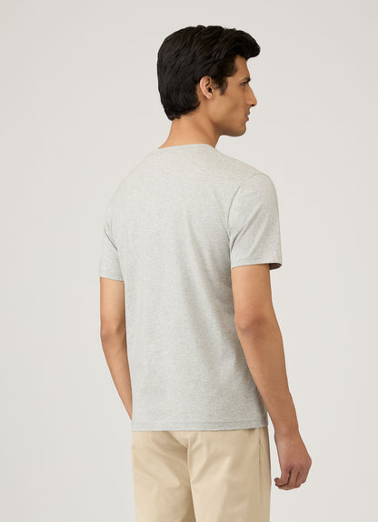 Mens Organic Cotton Tshirt In Grey Melange