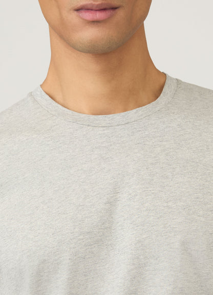 Mens Organic Cotton Tshirt In Grey Melange