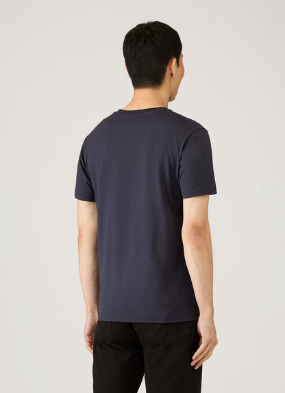 Mens Riviera Midweight Tshirt In Navy Mtsh0007R Buaa