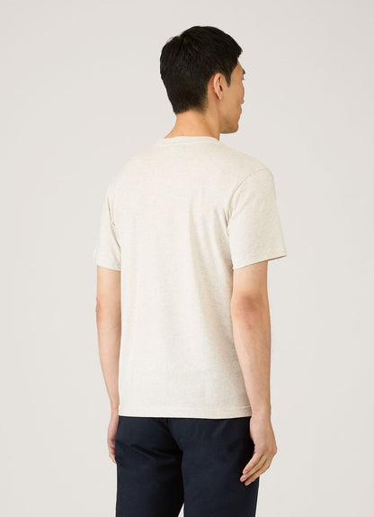 Mens Riviera Midweight Tshirt In Archive White Melange Mtsh0007R Whda