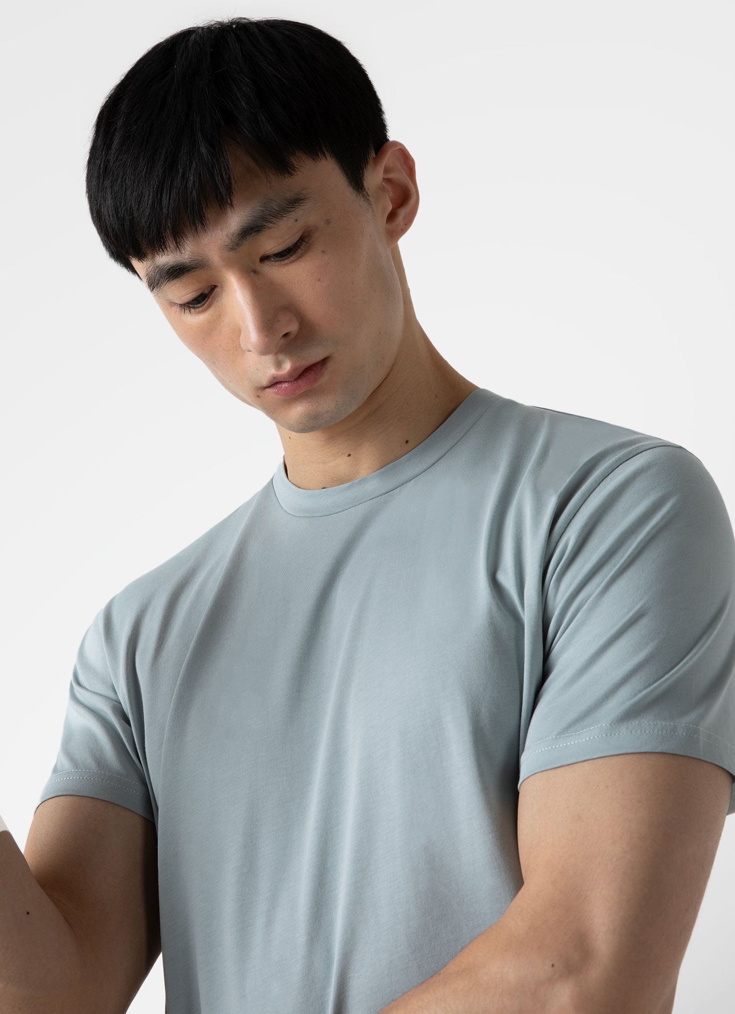 Mens Riviera Midweight Tshirt In Blue Sage Mtsh0007S Busy
