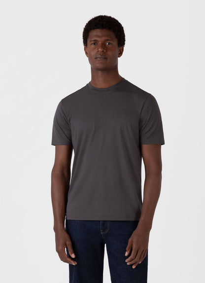 Mens Riviera Midweight Tshirt In Charcoal Mtsh0007S Gyab