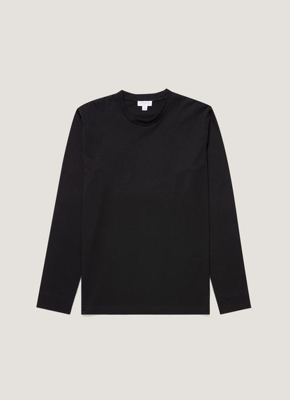 Mens Long Sleeve Riviera T Shirt In Black