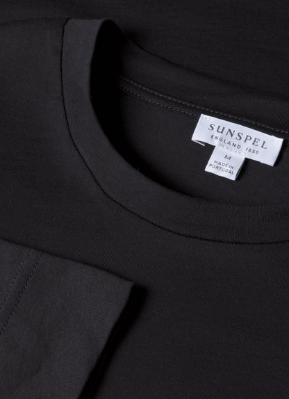 Mens Long Sleeve Riviera T Shirt In Black