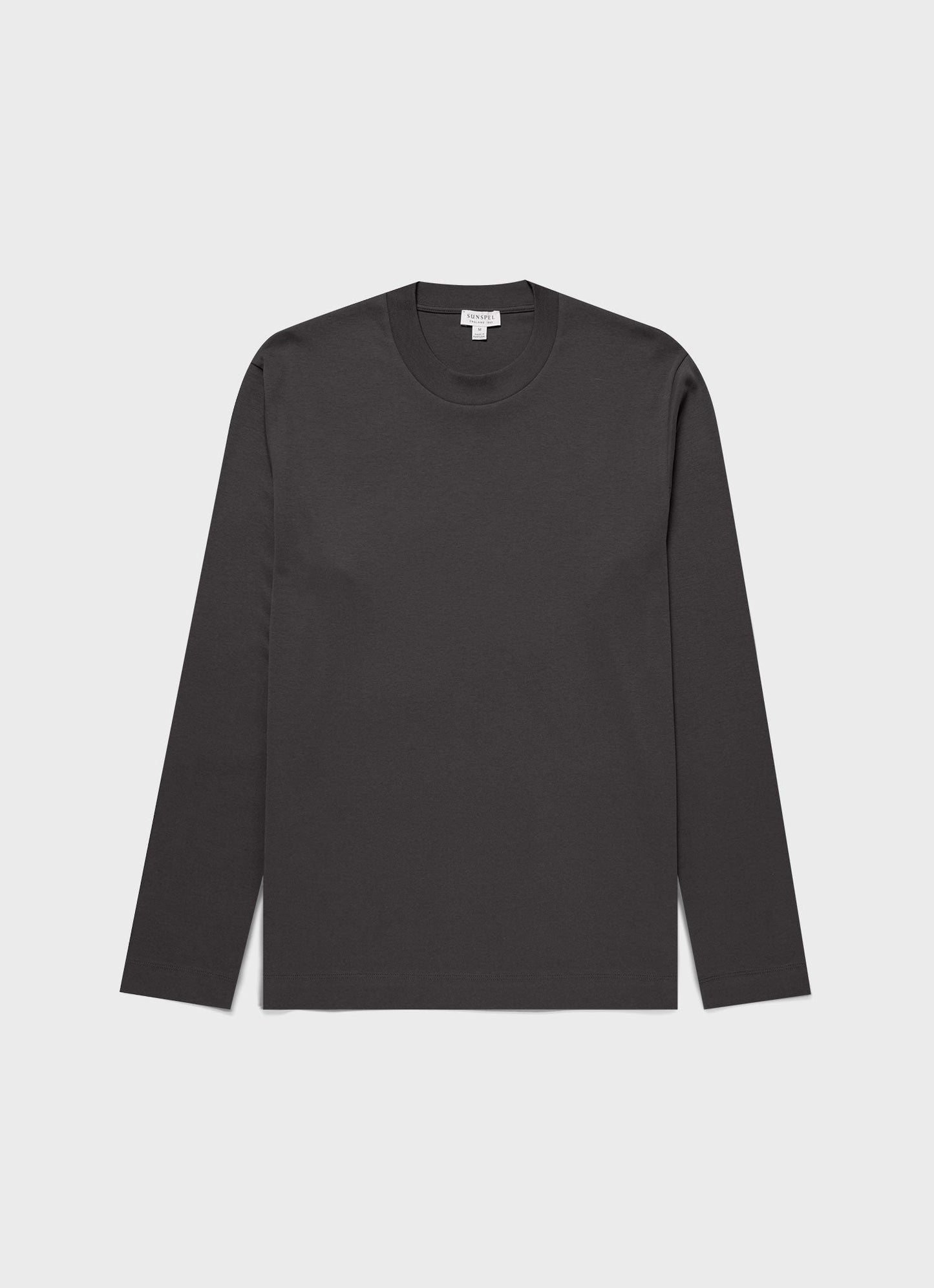 Mens Long Sleeve Heavyweight Tshirt In Charcoal Mtsh0182 Gyab