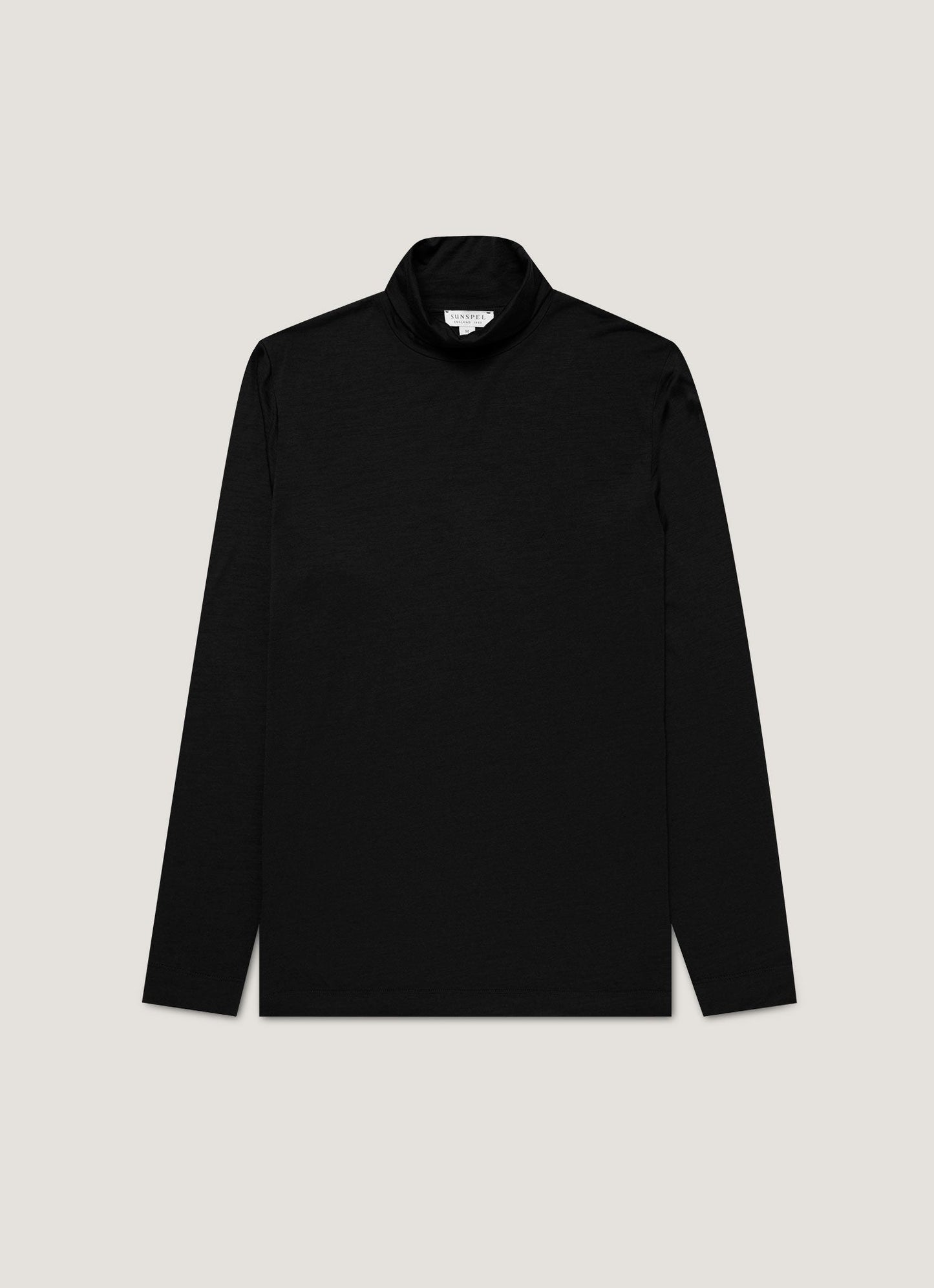 Mens Ultrafine Merino Roll Neck In Black Mtsh0198 Bkaa