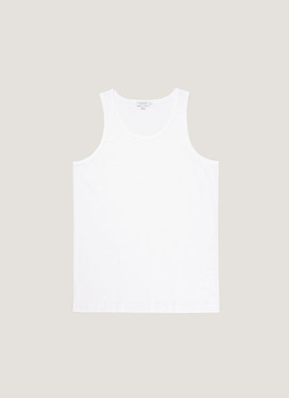 Mens Q14 Cellular Vest White