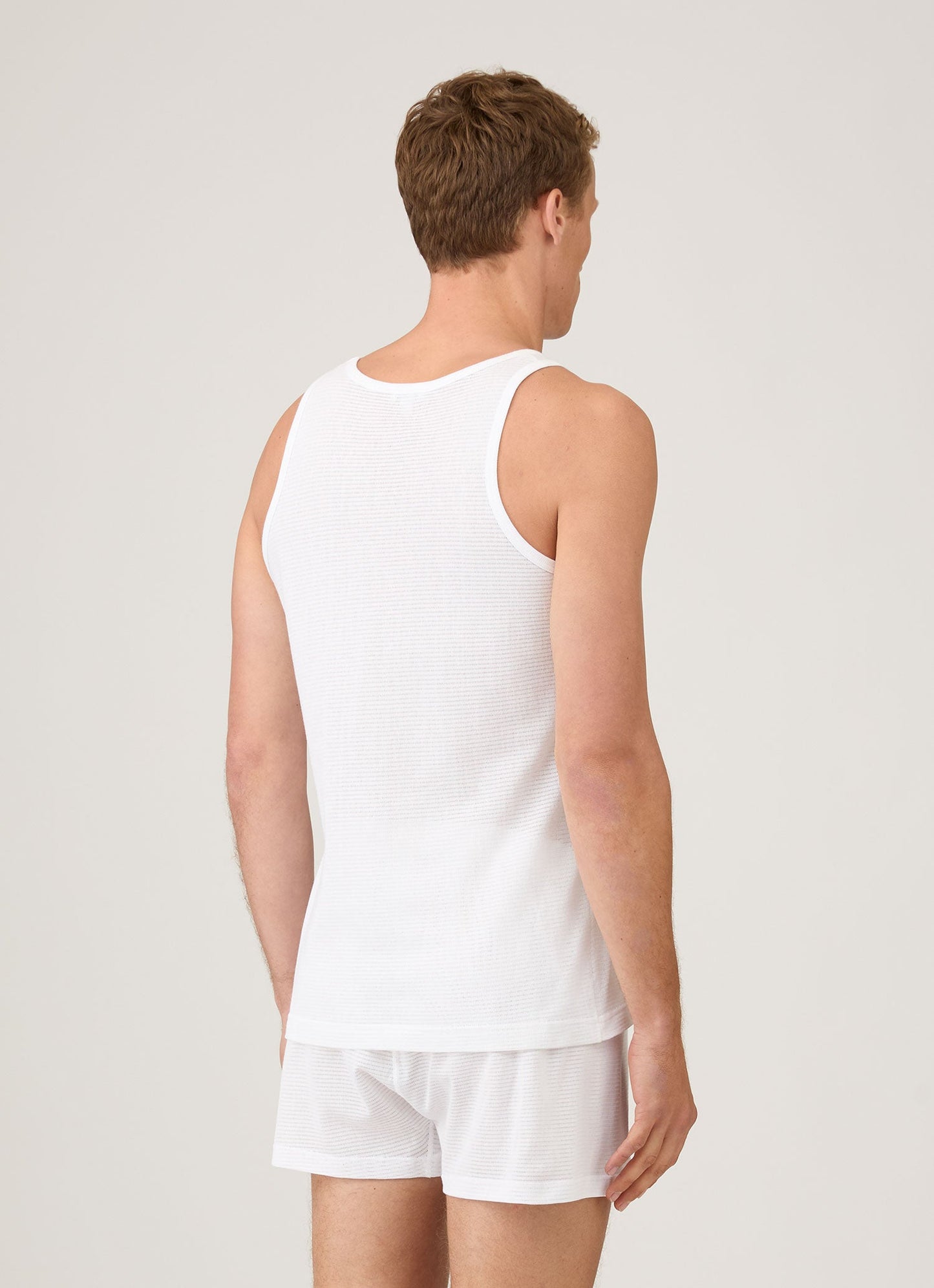Mens Q14 Cellular Vest White