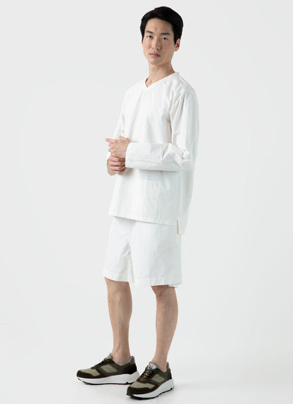 Mens Nigel Cabourn Ripstop Army Smock In Off White Ncmtop2501 Whba