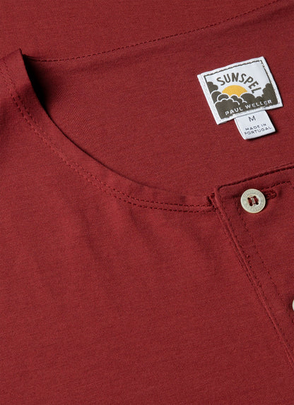 Mens Paul Weller Henley In Dark Cherry Pwmtsh0115 Rdeq