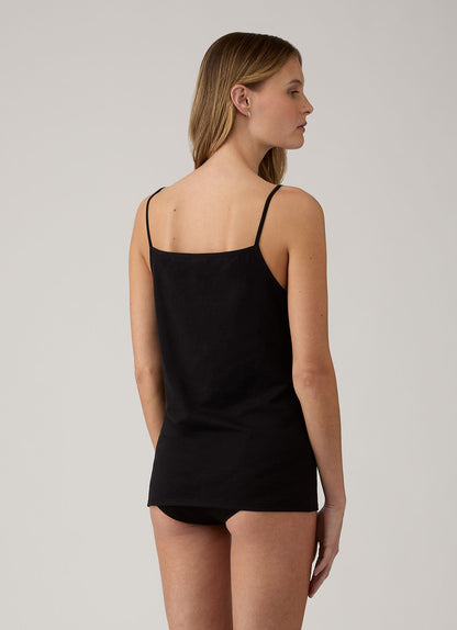 Womens Long Staple Cotton Cami Top Wcam4003 Bkaa