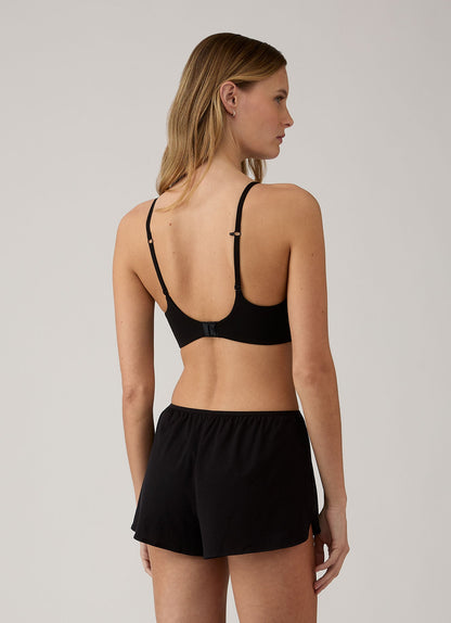 Womens Long Staple Cotton French Knicker Black Wfrk4506