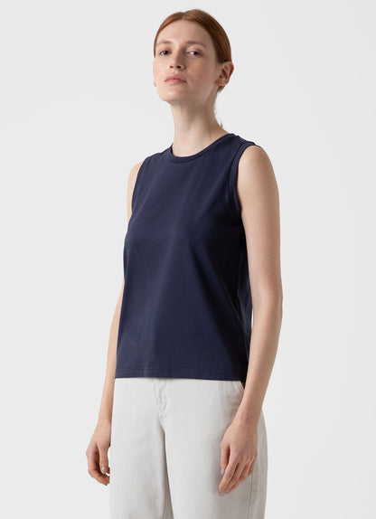 Boy Fit Tank T Shirt In Navy
